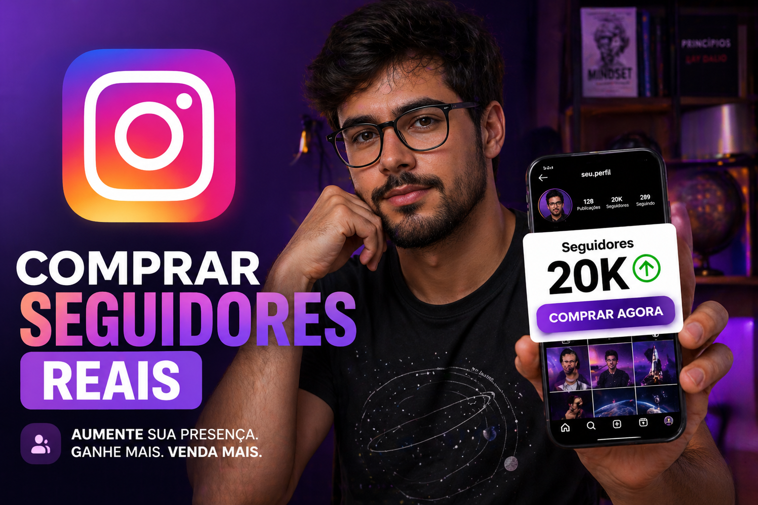 🚀 Como ganhar seguidores no Instagram e crescer com estratégia de crescimento previsível e escalável